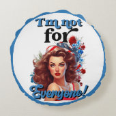 レトロアメリカのピンナップ_誰にとっても ラウンドクッション (裏面)