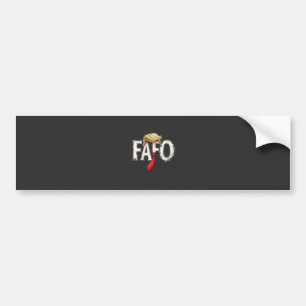 レトロアメリカドナルドトランプFAFO USA国旗パトリオット バンパーステッカー