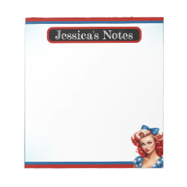 レトロアメリカピンナップ_サンシャインミックスド ノートパッド