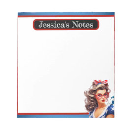 レトロアメリカピンナップ_美しい一日のノート ノートパッド