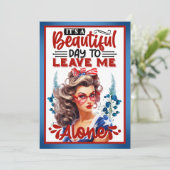 レトロアメリカピンナップ_美しい日だ サンキューカード (スタンド正面)