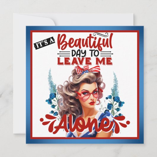 レトロアメリカピンナップ_美しい日だ シーズンカード (正面)