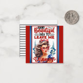 レトロアメリカピンナップ_美しい日だ ノートカード (正面/裏面インサイチュ)