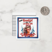 レトロアメリカピンナップ_美しい日だ ノートカード (正面/裏面インサイチュ)