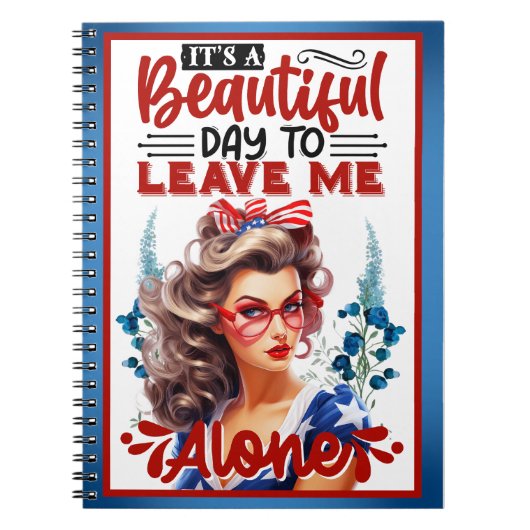 レトロアメリカピンナップ_美しい日だ ノートブック (正面)