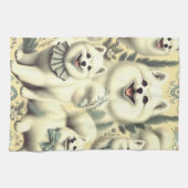 レトロアメリカンエスキモイラストレーション キッチンタオル (横)