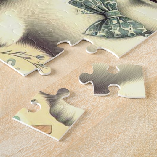 レトロアメリカンエスキモイラストレーション ジグソーパズル (側面)