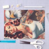 レトロアメリカンガール 薄葉紙 (クラフト)