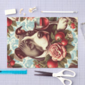 レトロアメリカンピットブルテリアイラストレーション 薄葉紙 (クラフト)