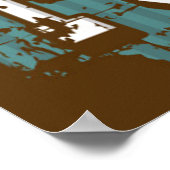 レトロアメリカンフットボールのポスター ポスター (角)