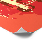 レトロアメリカンフットボールのポスター ポスター (角)