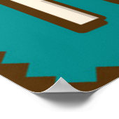 レトロアメリカンフットボールのポスター ポスター (角)