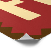 レトロアメリカンフットボールのポスター ポスター (角)