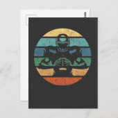 レトロアメリカンフットボール選手のヴィンテージスポーツラブ ポストカード (正面/裏面)