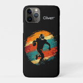 レトロアメリカンフットボール選手 Case-Mate iPhoneケース (裏)