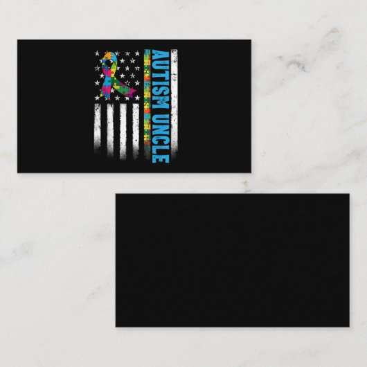 レトロアメリカンフラッグオートティスアンクル認識度 名刺 (正面/裏面)
