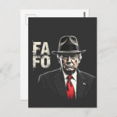 レトロアメリカン ドナルド・トランプ FAFO アメリカ国旗 愛国者 ポストカード (正面/裏面)