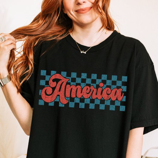 レトロアメリカヴィンテージ愛国心7月4日 Tシャツ