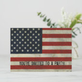 レトロアメリカ国旗の招待状 招待状 (スタンド正面)