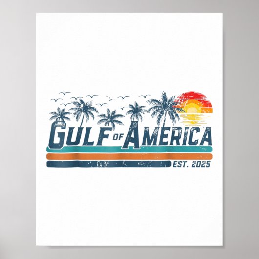 レトロアメリカ湾Est 2025メキシコ湾 ポスター (正面)