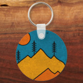 レトロアラスカアンカレッジマウンテン土産80s キーホルダー (正面)