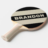 レトロアラバスターはっきりした3ストライプ名 卓球ラケット (正面アングル)