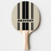 レトロアラバスターストライプボード名 卓球ラケット (正面)