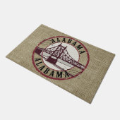 レトロアラバマブリッジスタンプ ドアマット (アングル)