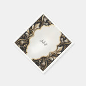 レトロアラビアエキゾチックはっきりしたダマスクブライダルシャワー スタンダードカクテルナプキン (角)