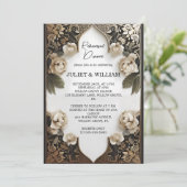 レトロアラビアエキゾチックはっきりしたダマスクリハーサルディナー 招待状 (スタンド正面)