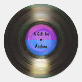 レトロアルバムギフトラベル ラウンドシール