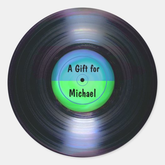 レトロアルバムギフトラベル ラウンドシール (正面)