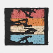 レトロアルボリストメンズウッドワーカーアルボリストヴィンテージ フリースブランケット (正面(横))