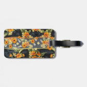 レトロアロハシャツとハイビスカス ラゲッジタグ (裏面横)