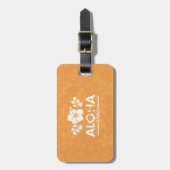 レトロアロハシャツアロハグリーティング ラゲッジタグ (正面縦)