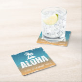 レトロアロハハワイ スクエアペーパーコースター (インサイチュ)
