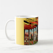 レトロアンアーバーミシガングリーティング コーヒーマグカップ (左)