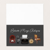 レトロアンティークディーラービジネスカードテントスタイル 名刺 (外部フラット)