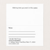 レトロアンティークディーラービジネスカードテントスタイル 名刺 (内部フラット)