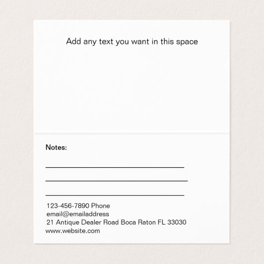 レトロアンティークディーラービジネスカードテントスタイル 名刺 (内部フラット)