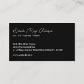 レトロアンティーク業者名刺 名刺 (裏面)