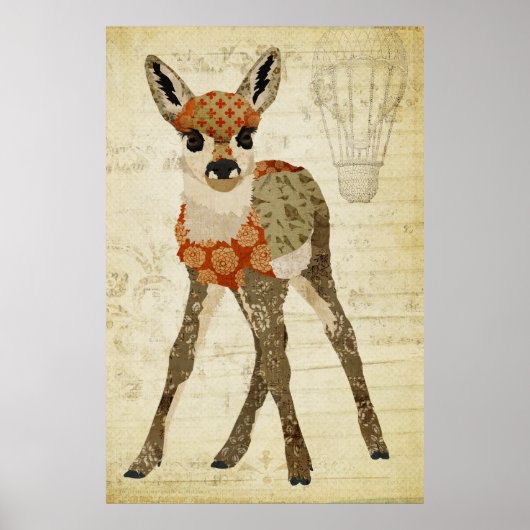 レトロアンバーフローラ画廊ポスター ポスター (正面)