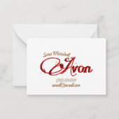 レトロアヴォン感謝していユー ノートカード (裏面)