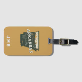 レトロアーカンソー州 パーソナライズされた ラゲッジタグ