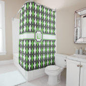 レトロアーガイルシャワーカーテン シャワーカーテン (インサイチュ)