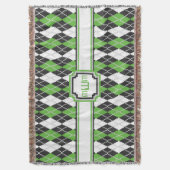 レトロアーガイルブランケット スローブランケット (正面縦)