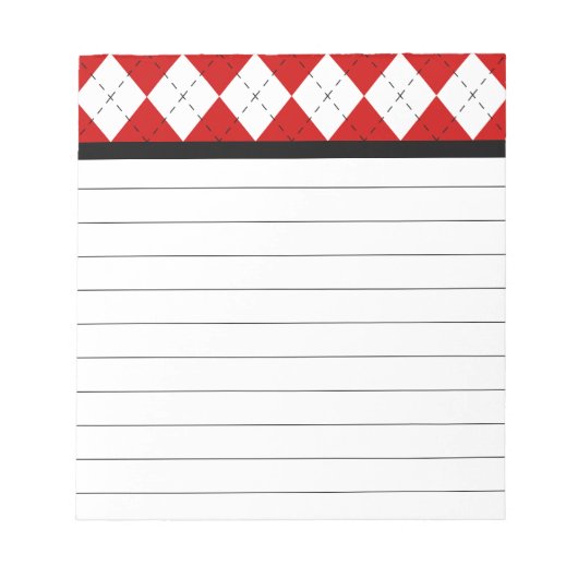 レトロアーガイルメモ帳 ノートパッド (正面)