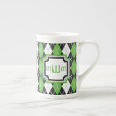 レトロアーガイル専門マグカップ ボーンチャイナマグカップ (右)