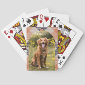 レトロアークパーソナライズされたペット写真 トランプ (裏面)