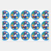 レトロアーケードおもしろい ラッピングペーパーシート (正面3)